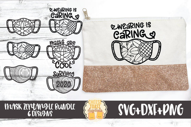 Mandala Face Mask Set | Face Mask Holder SVG SVG Cheese Toast Digitals 