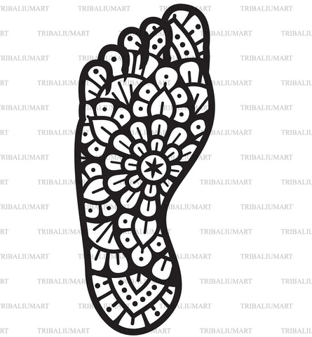 Mandala foot (Boho design) SVG TribaliumArtSF 