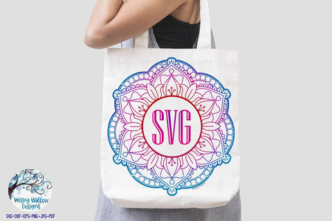 Mandala for Monogram SVG SVG Wispy Willow Designs 