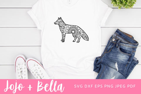 Mandala Fox SVG , Zentangle Fox Svg, Patterned Fox SVG, Mandala svg, Fox svg file, Mandala Fox Clipart, Mandala Decal, Mandala Animals Svg. SVG Jojo&Bella 