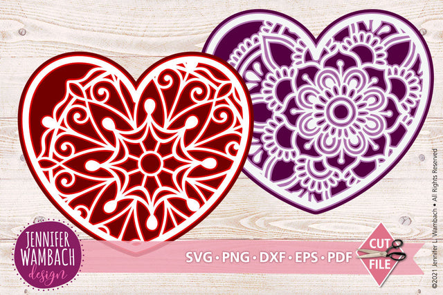 Mandala Hearts Set #1 SVG Jennifer Wambach Design 