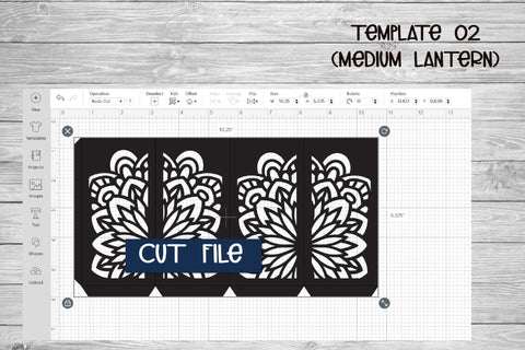 Mandala Lantern SVG, 3d SVG Candle Holder, 3 Size Template. 3D Paper Elinorka 