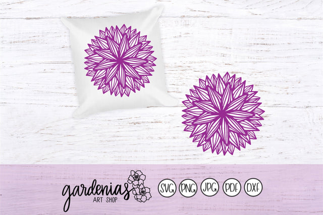 Mandala Line Flower SVG Gardenias Art Shop 