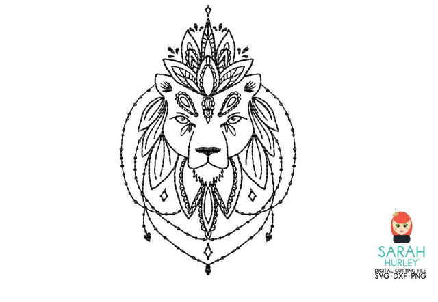 Mandala Lion SVG Sarah Hurley 