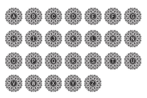 Mandala Monogram A to Z SVG SVG Slim Studio 
