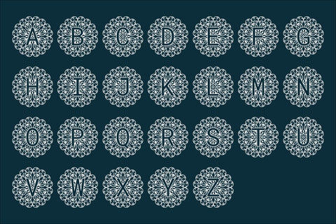 Mandala Monogram A to Z SVG SVG Slim Studio 