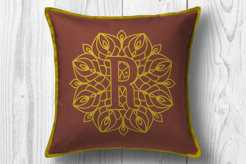 Mandala Monogram A to Z SVG SVG Slim Studio 