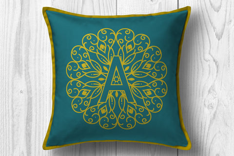 Mandala Monogram A to Z SVG SVG Slim Studio 