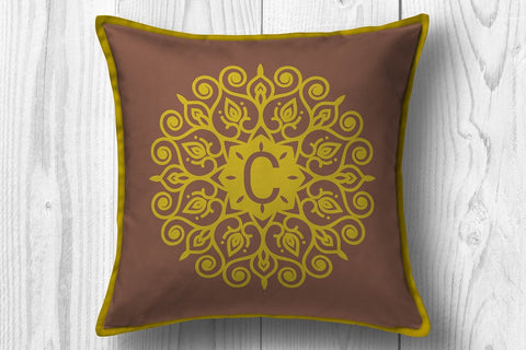 Mandala Monogram A to Z SVG SVG Slim Studio 