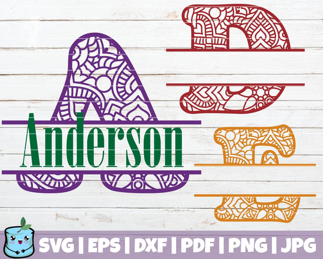 Mandala Monogram Alphabet SVG MintyMarshmallows 