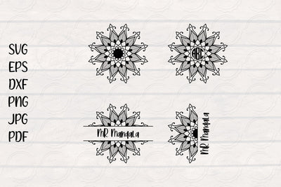 Mandala Monogram Design SVG, Mandala-V11 SVG SmmrDesign 