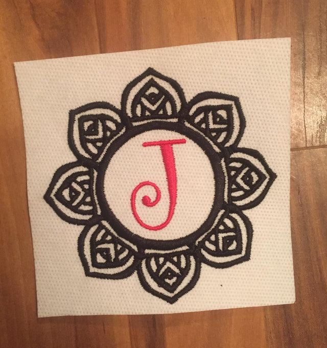 Mandala Monogram Embroidery Frame 2 Embroidery/Applique MissMarysEmbroidery 