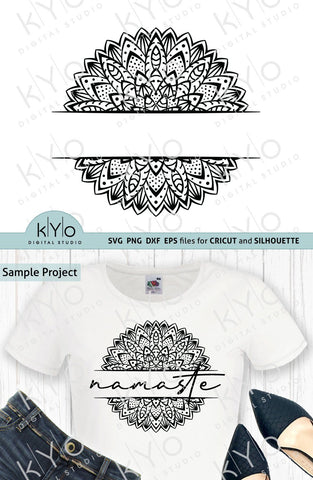 Mandala Monogram frames svg png dxf files bundle SVG kYo Digital Studio 