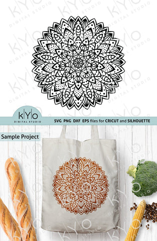 Mandala Monogram frames svg png dxf files bundle SVG kYo Digital Studio 