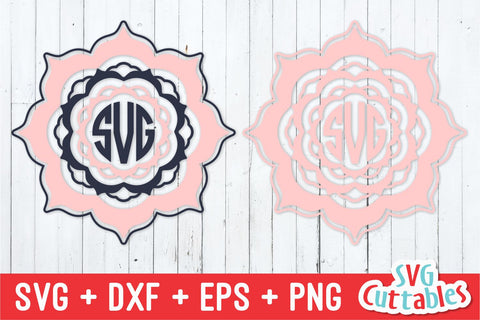 Mandala monogram frames SVG Svg Cuttables 