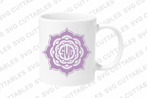 Mandala monogram frames SVG Svg Cuttables 