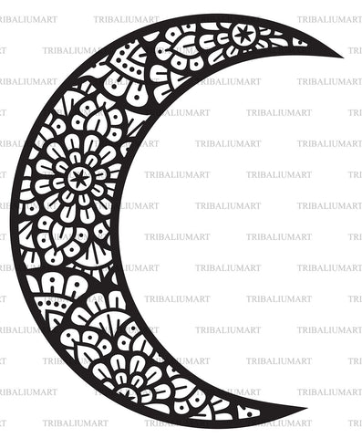Mandala moon SVG TribaliumArtSF 