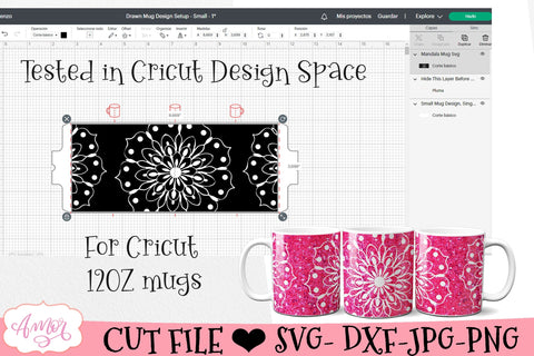 Mandala Mug Wrap SVG for Cricut infusible ink SVG Amorclipart 