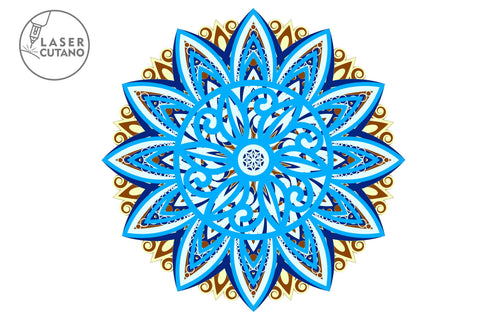 Mandala Multilayer Laser Cut Files, Round Sign SVG, 3D Designs, Mini Design Bundles SVG LaserCutano 