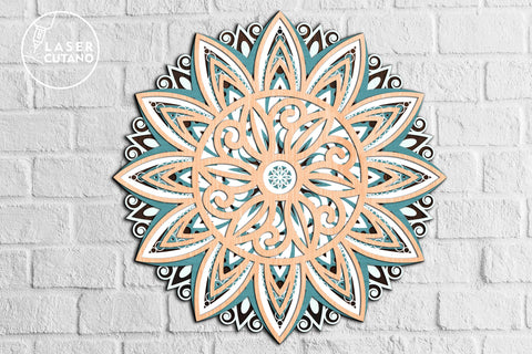 Mandala Multilayer Laser Cut Files, Round Sign SVG, 3D Designs, Mini Design Bundles SVG LaserCutano 