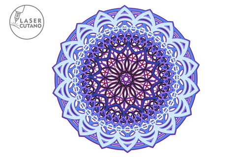 MANDALA Multilayer Laser Cut Files, Round SVG, 3D Designs SVG LaserCutano 
