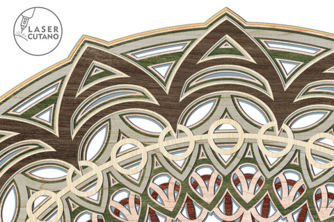MANDALA Multilayer Laser Cut Files, Round SVG, 3D Designs SVG LaserCutano 