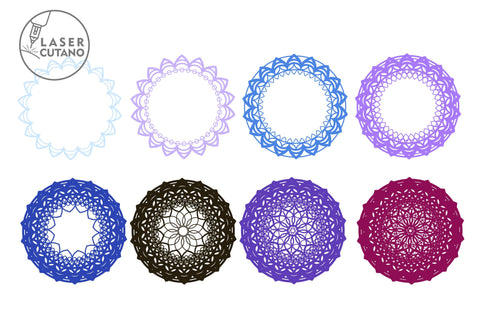 MANDALA Multilayer Laser Cut Files, Round SVG, 3D Designs SVG LaserCutano 
