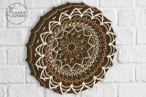 MANDALA Multilayer Laser Cut Files, Round SVG, 3D Designs SVG LaserCutano 