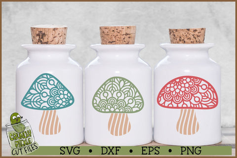 Mandala Mushrooms Mini SVG Bundle SVG Crunchy Pickle 