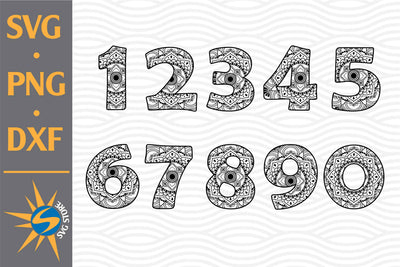 Mandala Numbers SVG, PNG, DXF Digital Files Include SVG SVGStoreShop 