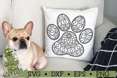 Mandala Paw Print SVG Cut File SVG Crunchy Pickle 