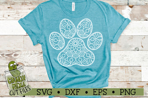 Mandala Paw Print SVG Cut File SVG Crunchy Pickle 