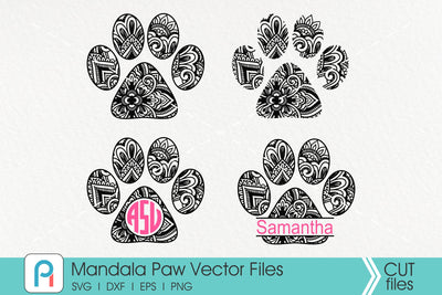 Mandala Paw Svg, Zentangle Paw Svg, Paw Svg, Dog Svg, Svg Pinoyart Kreatib 