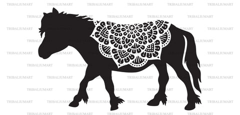 Mandala pony (Boho design) SVG TribaliumArtSF 