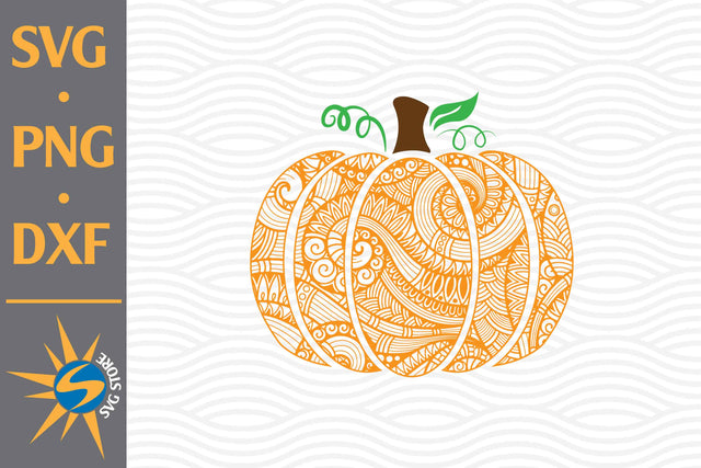 Mandala Pumpkin SVG, PNG, DXF Digital Files Include SVG SVGStoreShop 
