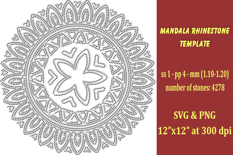 Mandala Rhinestone Template SVG Ethnic Touch 