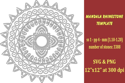 Mandala Rhinestone Template SVG Ethnic Touch 
