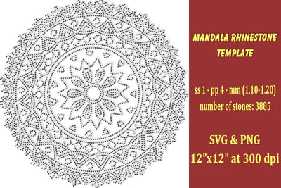 Mandala Rhinestone Template SVG Ethnic Touch 