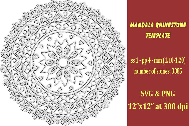 Mandala Rhinestone Template SVG Ethnic Touch 