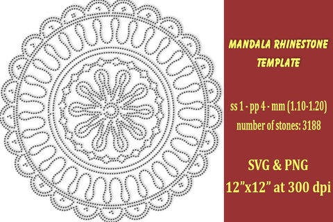 Mandala Rhinestone Template SVG Ethnic Touch 