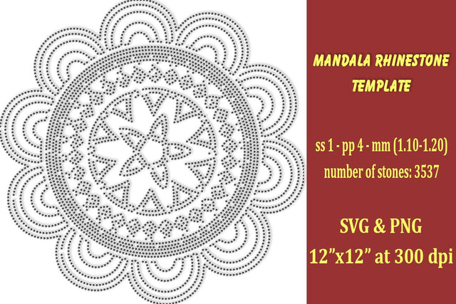Mandala Rhinestone Template SVG Ethnic Touch 