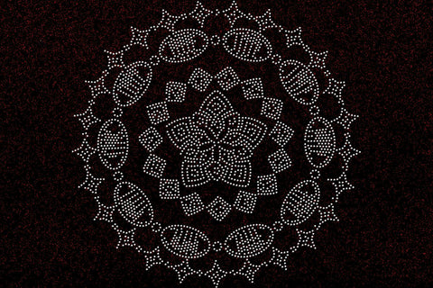 Mandala Rhinestone Template SVG Ethnic Touch 