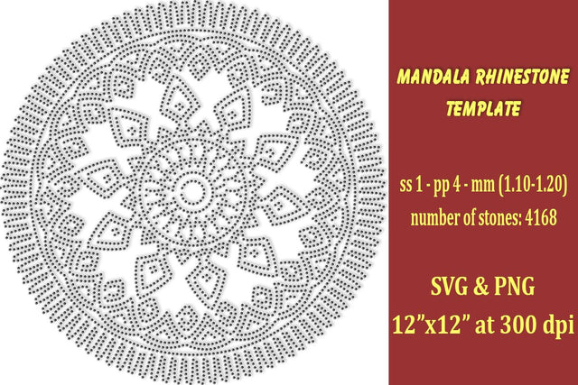 Mandala Rhinestone Template SVG Ethnic Touch 