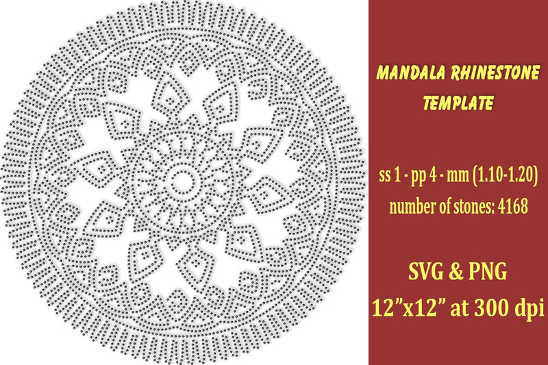 Mandala Rhinestone Template SVG Ethnic Touch 