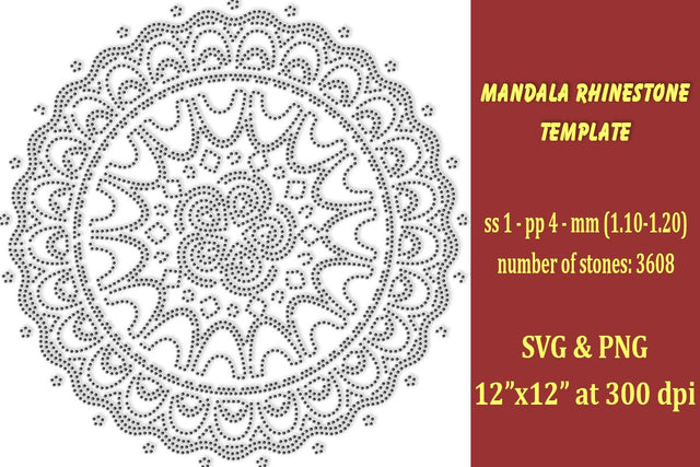 Mandala Rhinestone Template SVG Ethnic Touch 