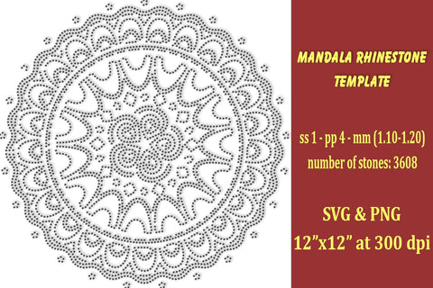 Mandala Rhinestone Template SVG Ethnic Touch 