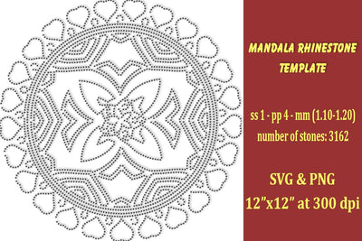 Mandala Rhinestone Template SVG Ethnic Touch 