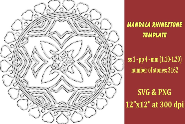Mandala Rhinestone Template SVG Ethnic Touch 