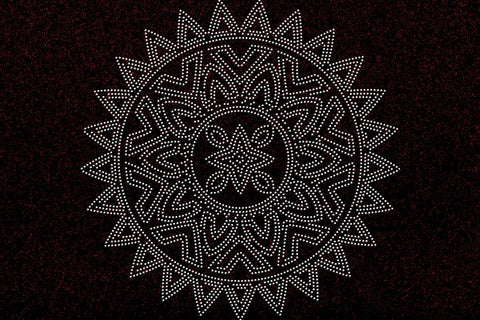 Mandala Rhinestone Template SVG Ethnic Touch 