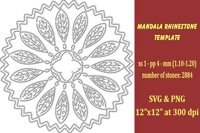 Mandala Rhinestone Template SVG Ethnic Touch 